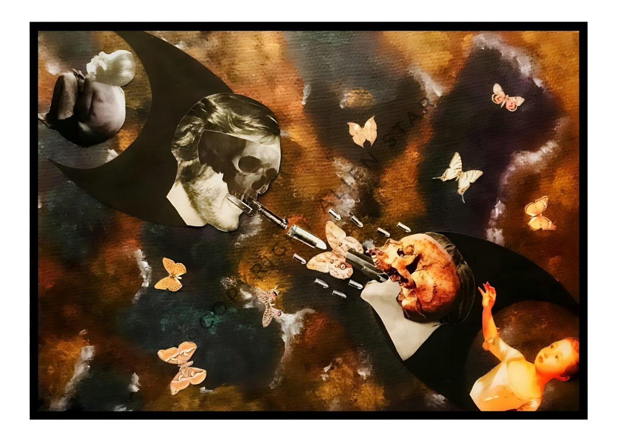 narcissic vs dissociation peinture et collage